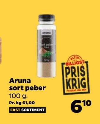 Netto Aruna sort peber tilbud