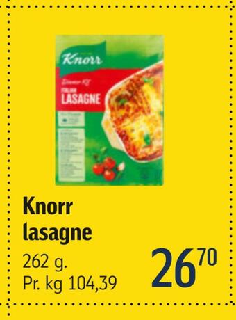 Føtex Knorr lasagne tilbud