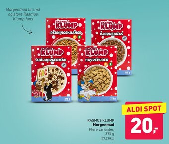 ALDI RASMUS KLUMP Morgenmad tilbud