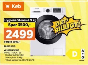 Power Samsung vaskemaskine tilbud