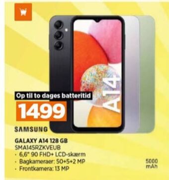 Power Galaxy a14 mobiltelefon tilbud