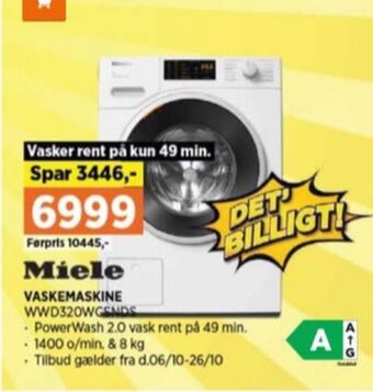 Power Miele vaskemaskine tilbud