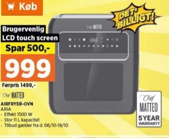 Power Chef matteo airfryer tilbud