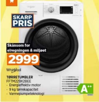Power Whirlpool tørretumbler tilbud