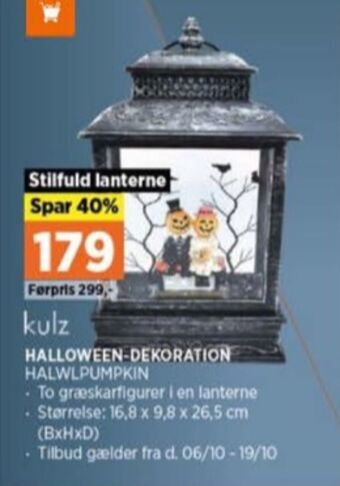 Power Kulz halloweenlysdekoration tilbud