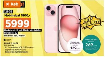 Power Iphone 15 mobiltelefon tilbud