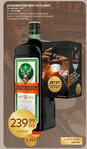 Jägermeister med festlampe