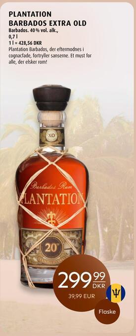 Scandinavian Park Plantation barbados extra old tilbud