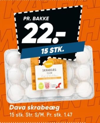 Bilka Dava foods skrabeæg s/m tilbud