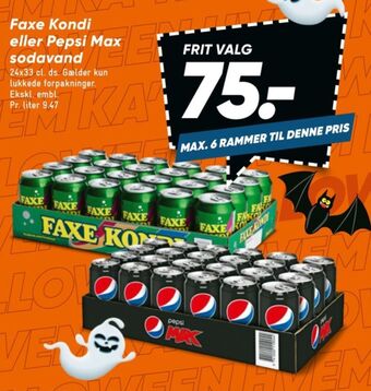 Bilka Pepsi max cola tilbud