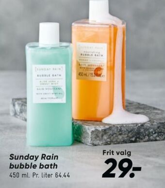 Bilka Sunday rain bodyshampoo tilbud