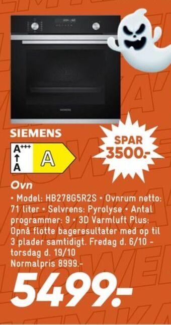 Bilka Siemens indbygningsovn tilbud