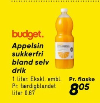 Bilka Budget konc. frugtdrik appelsin tilbud