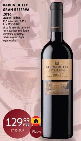 Scandinavian Park Baron de ley gran reserva 2016 tilbud