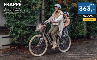 Frappé bosch 200 elcykel med cnetermotor & klassisk design - md. pris
