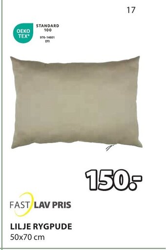JYSK LILJE RYGPUDE tilbud