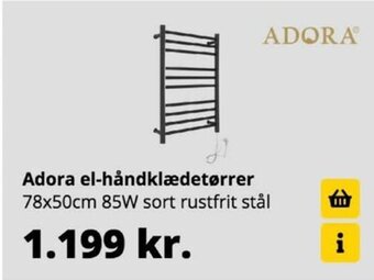 10-4 Byggecenter Adora el-håndklædetørrer tilbud