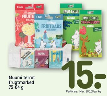 REMA 1000 Moomin frugtsnack tilbud