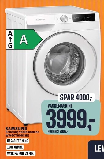 Skousen Samsung vaskemaskine tilbud