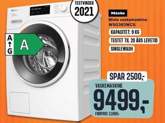 Skousen Miele vaskemaskine tilbud