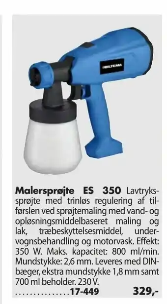 Biltema Malersprøjte ES 350 tilbud