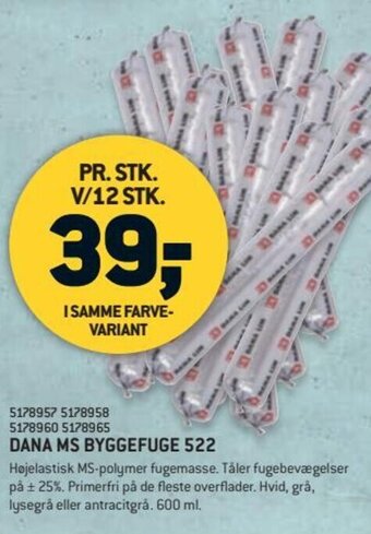 XL-BYG DANA MS BYGGEFUGE 522 tilbud