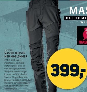 XL-BYG MASCOT BUKSER MED KNÆLOMMER tilbud