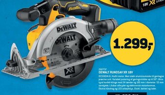 XL-BYG DEWALT RUNDSAV XR 18V tilbud