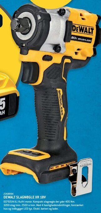 XL-BYG DEWALT SLAGNØGLE XR 18V DCF921N-XJ. tilbud