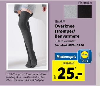 Lidl Overknee strømper/ benvarmere tilbud
