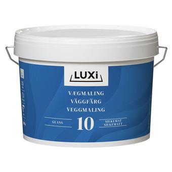 Vægmaling glans 10 pastelgrå 2,5 liter - luxi