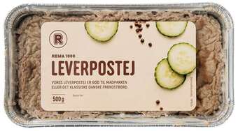 Rema 1000 Leverpostej, 500 g tilbud
