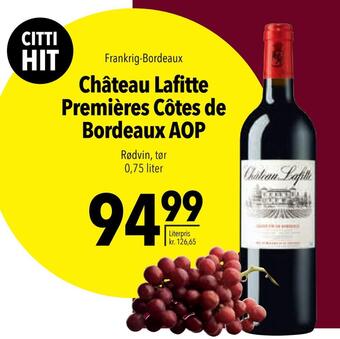 Citti Château lafitte premières côtes de bordeaux aop tilbud