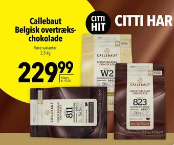 Citti Callebaut belgisk overtrækschokolade tilbud