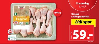 Lidl Danske kyllingeunderlår tilbud