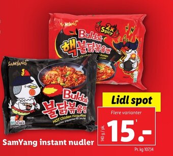 Lidl SamYang instant nudler tilbud
