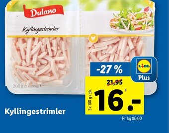 Lidl Kyllingestrimler tilbud