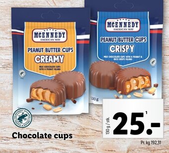Lidl MCENNEDY Chocolate cups tilbud