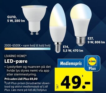 Lidl LIVARNO HOMEⓇ LED-pære tilbud