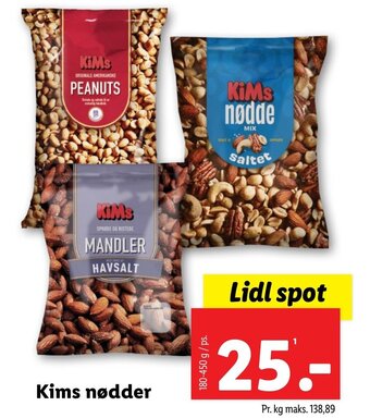 Lidl Kims nødder tilbud