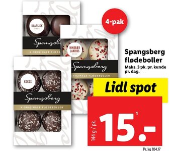 Lidl Spangsberg flødeboller tilbud