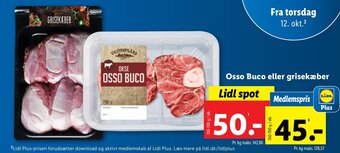 Lidl Osso Buco eller grisekæber tilbud