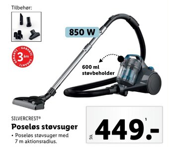 Lidl SILVERCRESTⓇ Poseløs støvsuger tilbud