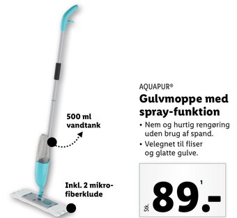 Lidl AQUAPUR® Gulvmoppe med spray-funktion tilbud