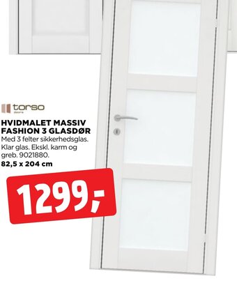 jem & fix HVIDMALET MASSIV FASHION 3 GLASDØR tilbud