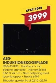 Punkt1 Aeg induktionskogeplade tilbud
