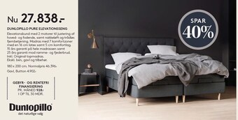 SengeSpecialisten Dunlopillo pure elevationsseng tilbud