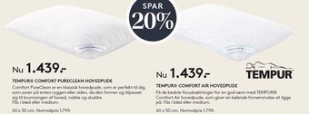 SengeSpecialisten Tempur comfort pureclean hovedpude tilbud