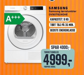 Skousen Samsung tørretumbler dv90t6240he tilbud