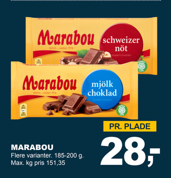 Let-Køb Marabou tilbud